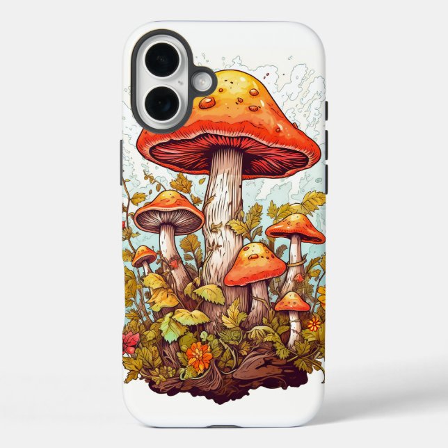Creative Mushroom Forest Illustration Case-Mate iPhone Case (Back)