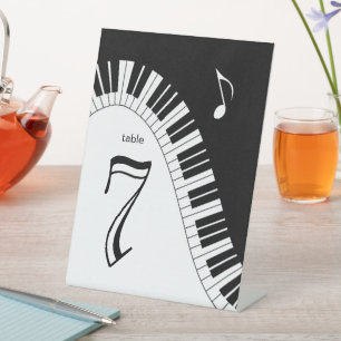 Creative Musicians Piano Key Table Number Pedestal Sign