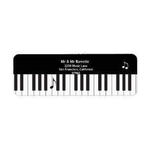 Creative Musicians Piano Keys Return Address