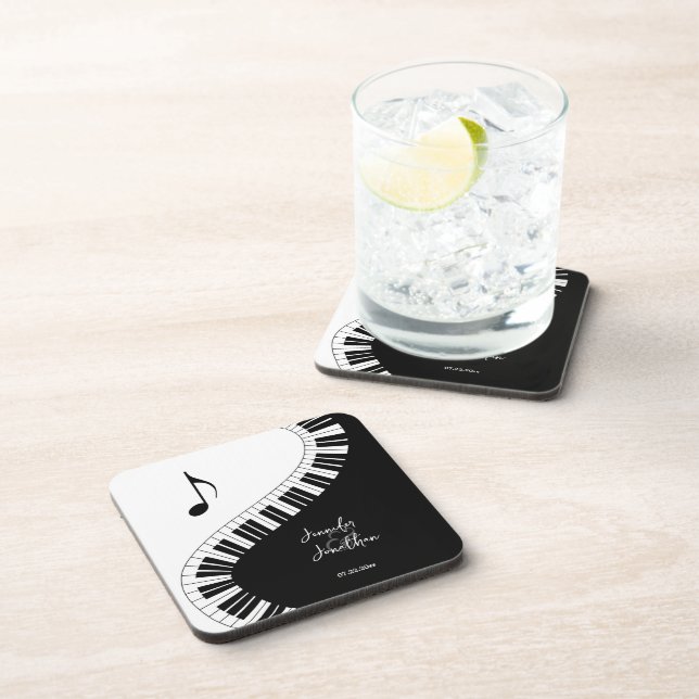 Creative Musicians Piano Keys Wedding Coaster (Right Side)