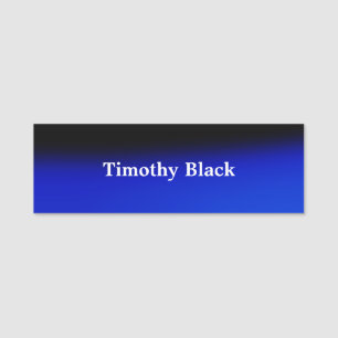 Creative Night Blue Elegant Plain Modern Style Name Tag