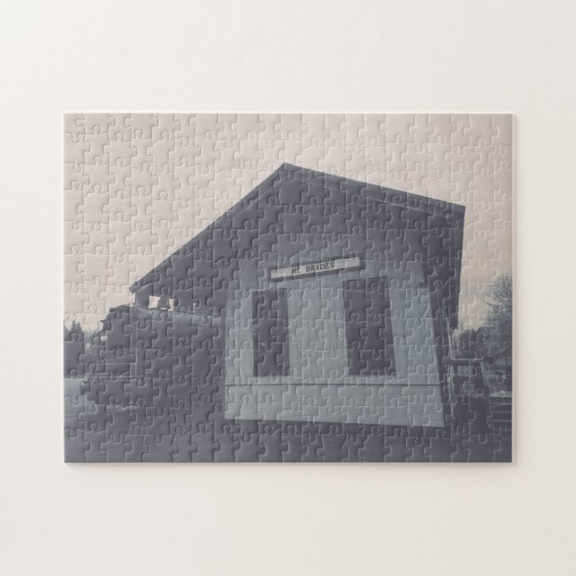 Creative noir blanc chemin de fer photo puzzle puz (Horizontal)