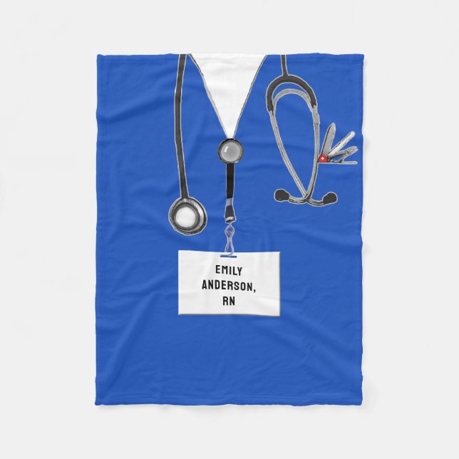 Creative Nurse Fleece Blanket (Front)