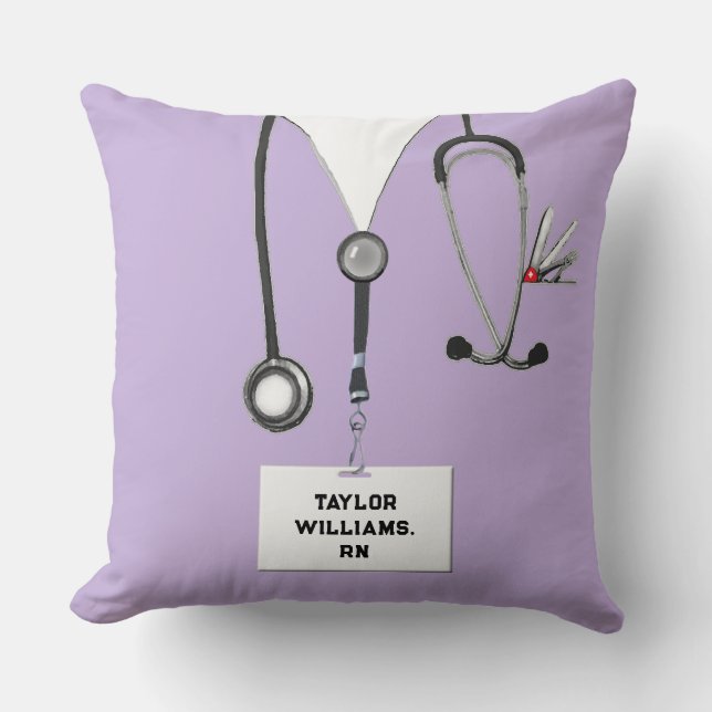 Creative Nurse Gift Throw Pillow (Front)