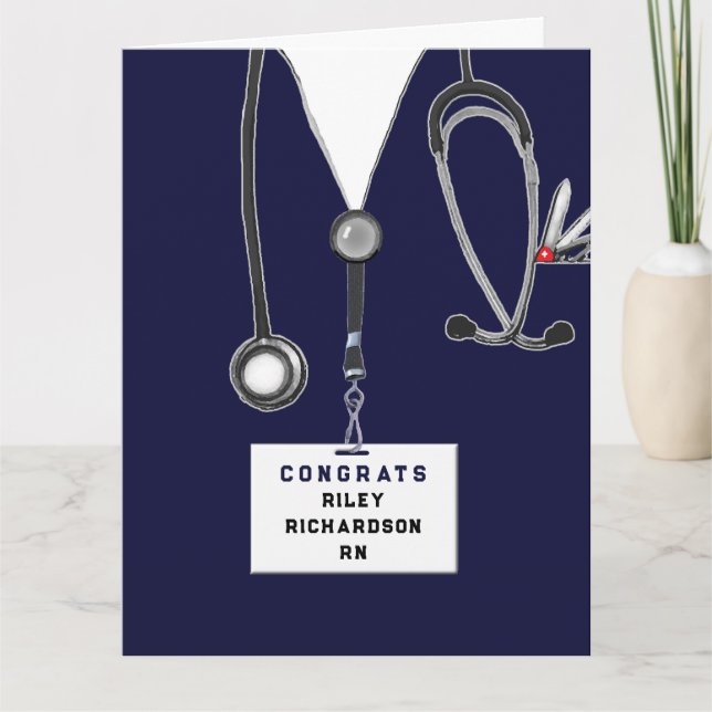 Creative Nurse Graduation Card (Front)