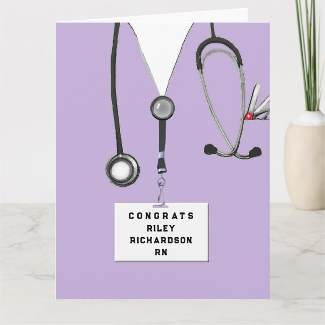 Creative Nurse Graduation Card (Front)