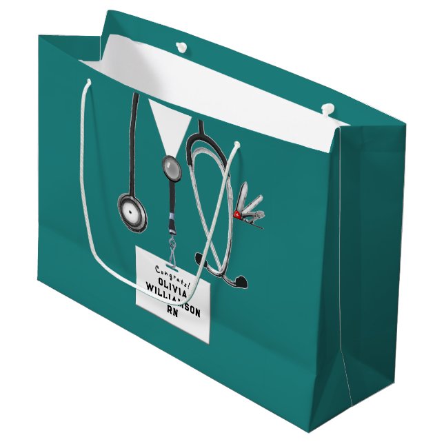 Creative Nurse Graduation Large Gift Bag (Front Angled)