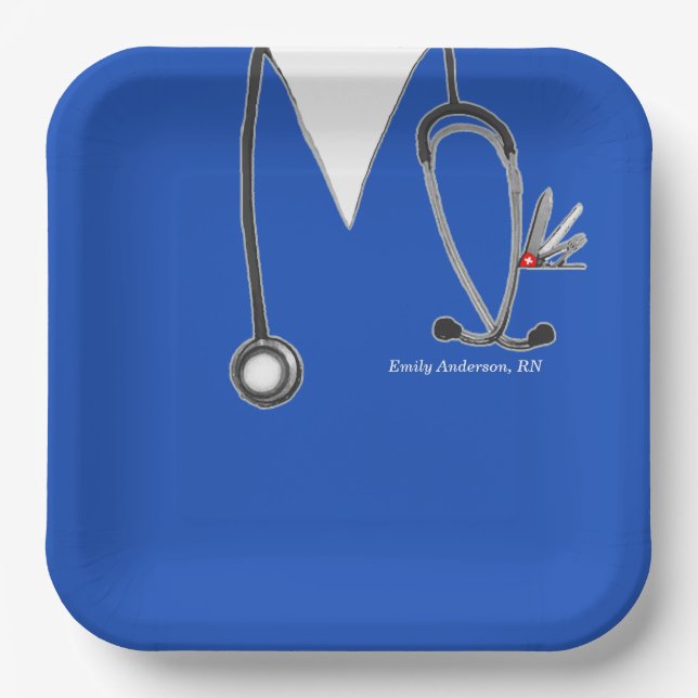 Creative Nurse Party Paper Plate (Front)