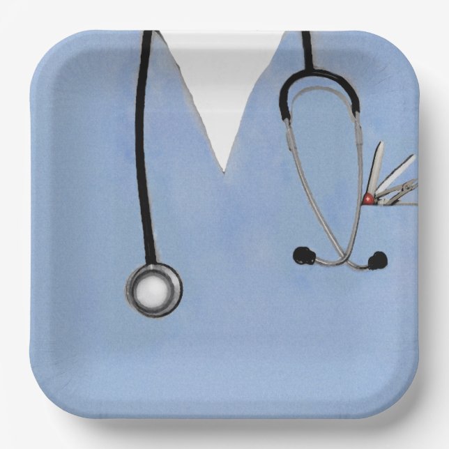 Creative Nurse Party Paper Plates (Front)