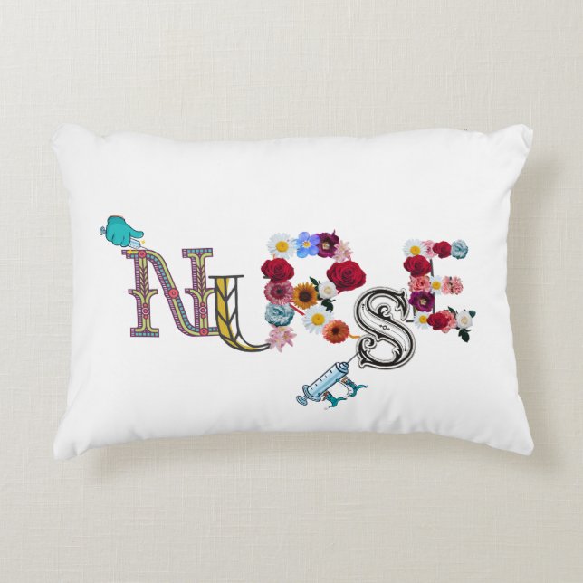 Creative Nurse Throw Pillow (Front)