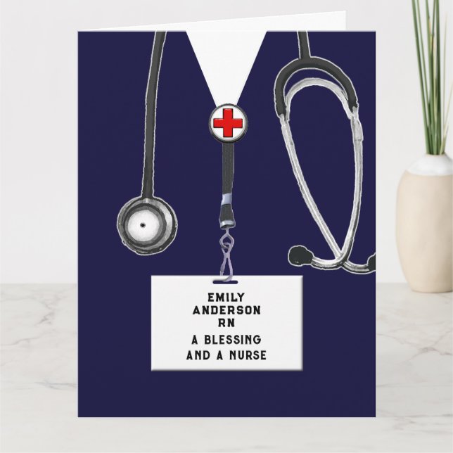Creative Nursing School Graduation Card (Front)