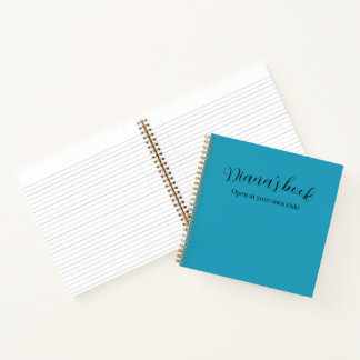 Creative "Open At Your Own Risk" Writer's Diary  Notebook