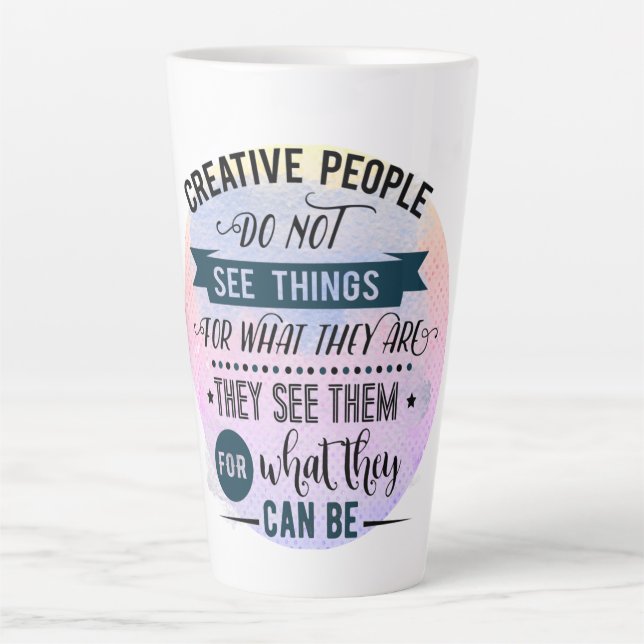 Creative People Quote Word Art  Latte Mug (Front)