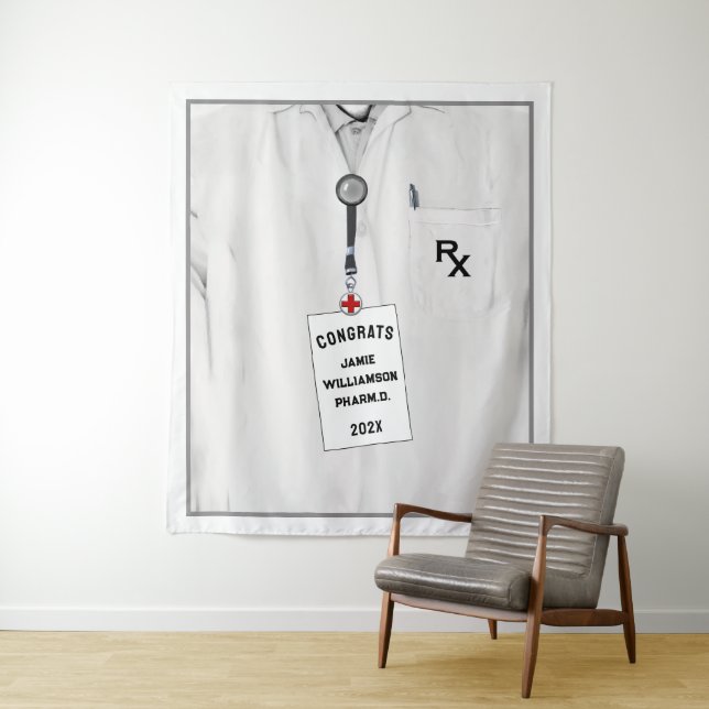 Creative Pharmacy School Graduation Congrats Tapestry