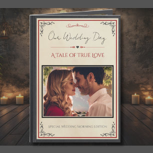 Creative Photo Storybook Husband Wedding Day Card
