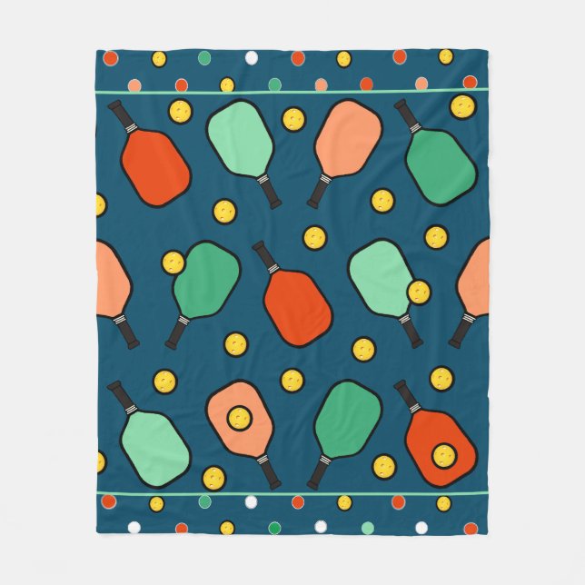 Creative Pickleball Fleece Blanket (Front)