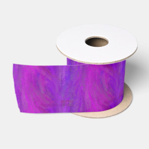creative pink purple color painting design satin ribbon