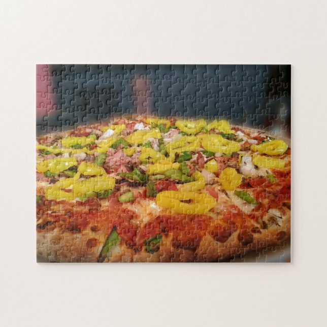 Creative Pizza Food Diner Italian Peppers Jigsaw Puzzle (Horizontal)