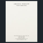 Creative Plain Simple White Attractive Stylish Letterhead<br><div class="desc">The business world can always bring an unexpected opportunity to your door. Of course,  if you have made your own presentation with a true material.</div>