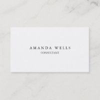 Creative Plain Simple White Attractive Two Sided