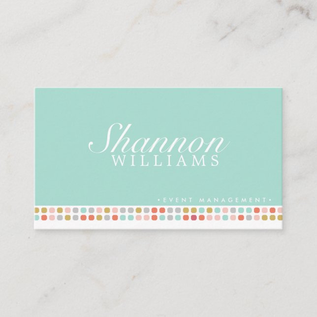 Creative Polka dots  Business Card (Front)