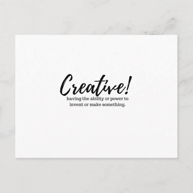 Creative Positive Message Design Postcard (Front)