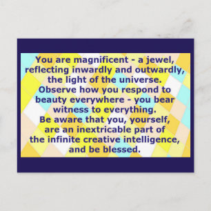 Creative Postcard 7 - You are a magnificent Jewel