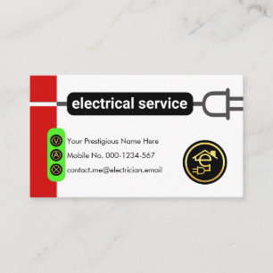 Creative Power Plug Line Circuit Electricity Business Card