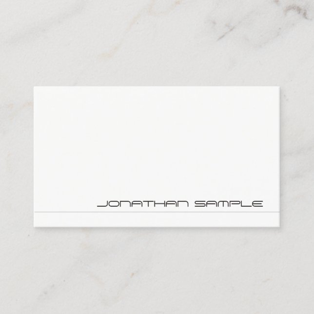 Creative Professional Modern Minimalist Unique Business Card (Front)