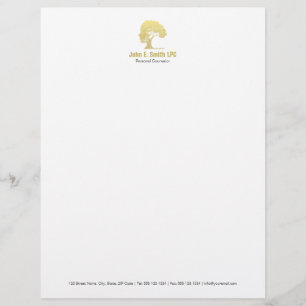 Creative Psychologist Personal Counsellor Faux Gol Letterhead