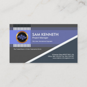 Creative Re-Bars Gradient Triangle Engineering Business Card