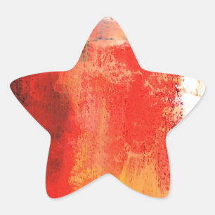 Creative Red Abstract Star Sticker