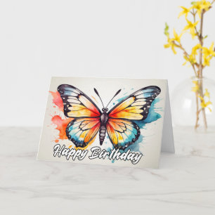 Creative Retro Butterfly Illustration Art Card
