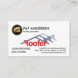 Creative Roofer Roofing Roof Builder Business Card