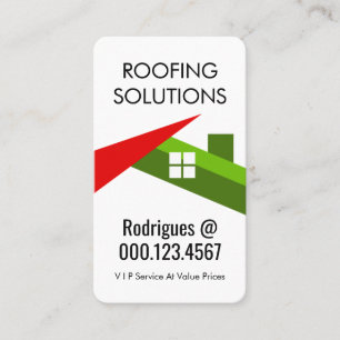 Creative Rooftop Building Roofer Business Card