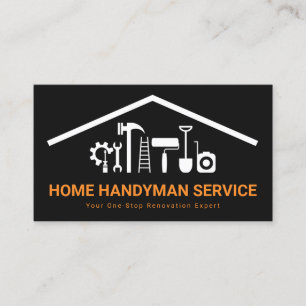 Creative Rooftop Handyman Tools Building Business Card