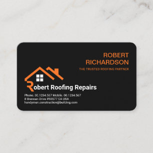 Creative Rooftop Letter-R Roofing Business Card