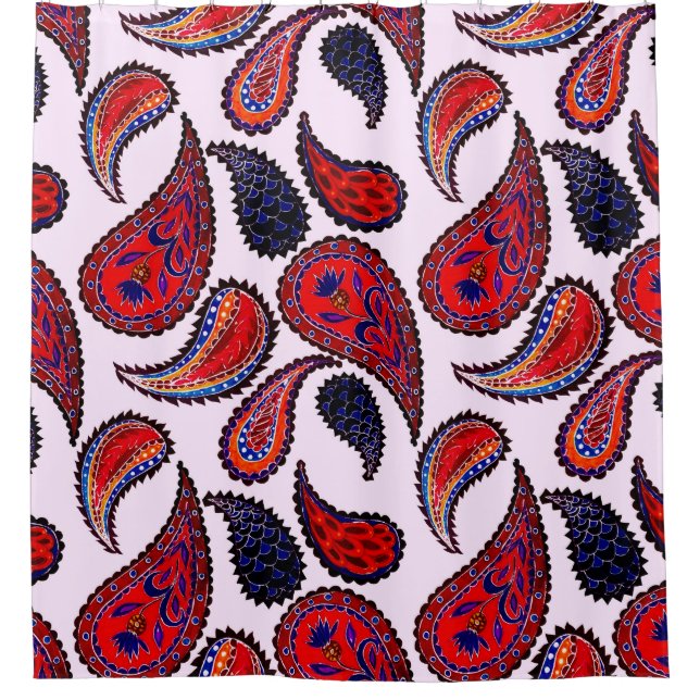 Creative seamless pattern with hand drawn paisley  (Front)