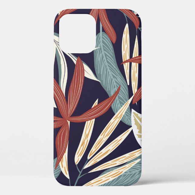 Creative seamless pattern with tropical plants on  Case-Mate iPhone case (Back)