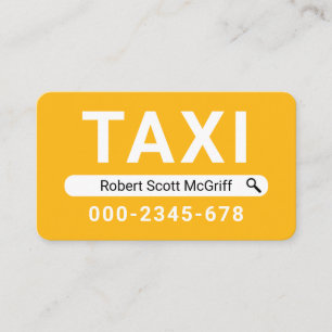 Creative Search Your Name Taxi Business Card