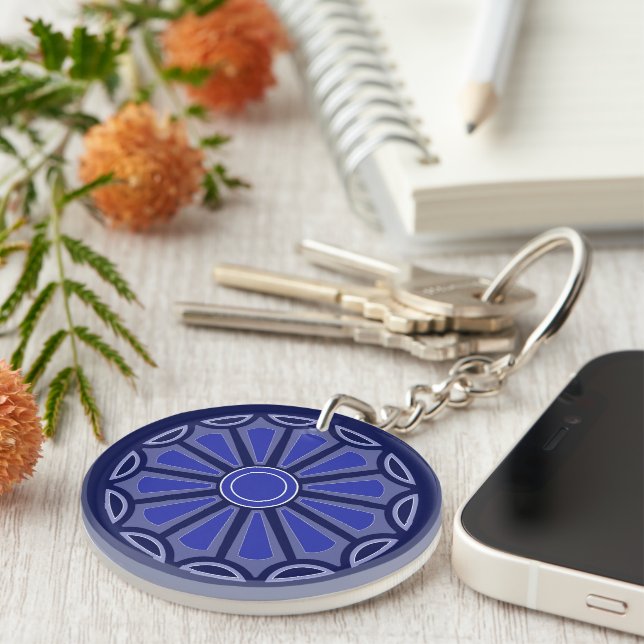 Creative simple colour flower gift mom dad sister  keychain (Front Right)