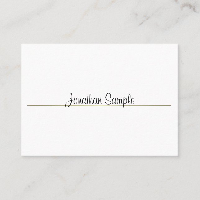 Creative Simple Design Gold Plain Luxury Trendy Business Card (Front)