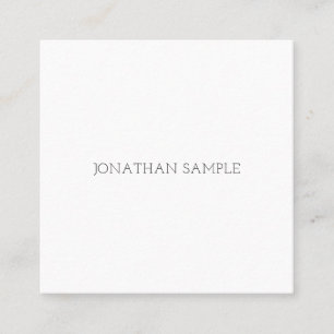 Creative Simple Design Modern Plain Professional Square Business Card