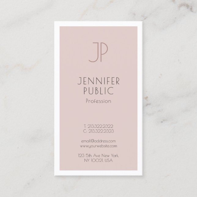 Creative Simple Design Trendy Artistic Plain Luxe Business Card (Front)