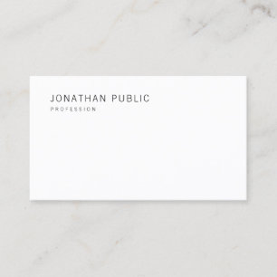 Creative Simple Design White Template Modern Business Card