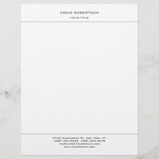 Creative -Simple Minimalist Modern Professional Letterhead (Front)