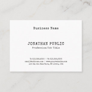 Creative Simple Nostalgic Classic Look Design Cool Business Card