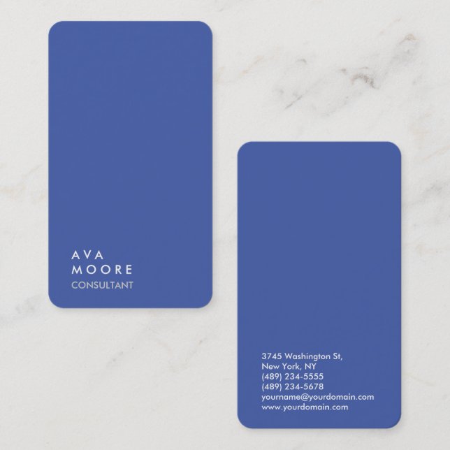 Creative Simple Plain Medium Grey Trendy Business Card (Front/Back)