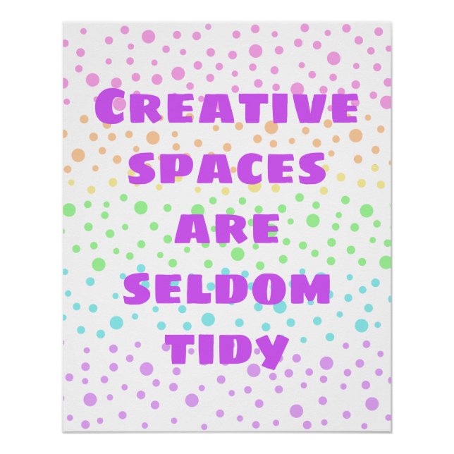 Creative Spaces are Seldom Tidy Poster (Front)