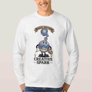 Creative Spark Magic Potion Retro Artist Mascot T-Shirt